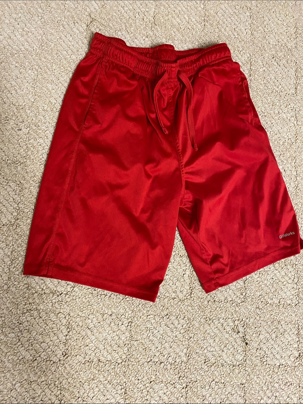 Athletic Works Red Performance Drawstring Shorts